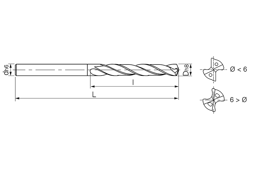 1x VHM Bohrer D: 10 mm, SchneideLänge: ca. 80 mm Innenkühlung (82 1x VHM Bohrer D: 10 mm, SchneideLänge: ca. 80 mm Innenkühlung (82