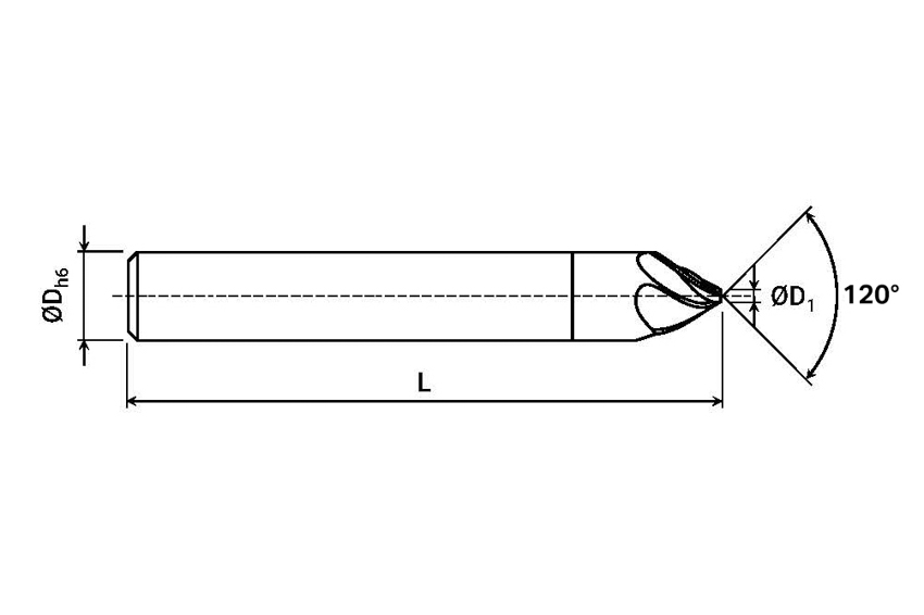 Helical chamfer mills 120°